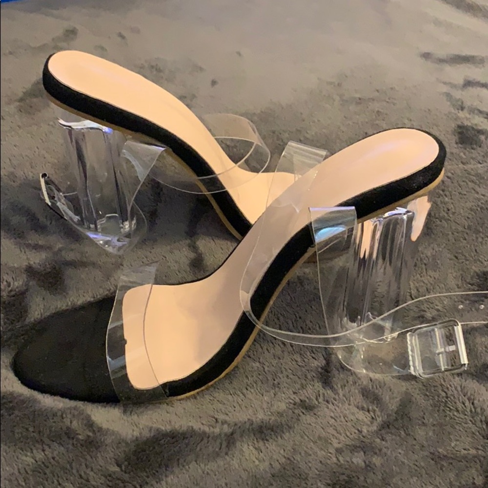 Clear Chunky heels from SHEIN